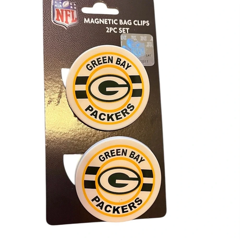 NFL Green Bay Magnetic Bag Clips - Green and Yellow